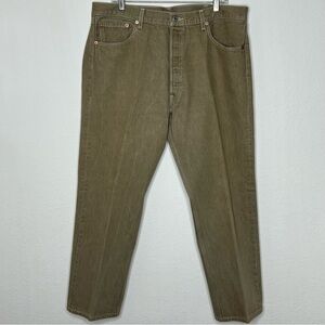 Levis 501 Jeans Men 40x32 Brown Original Fit Button Fly Denim Casual Pants